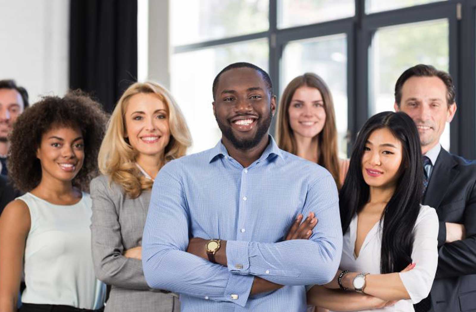 1 Photo of diverse support team